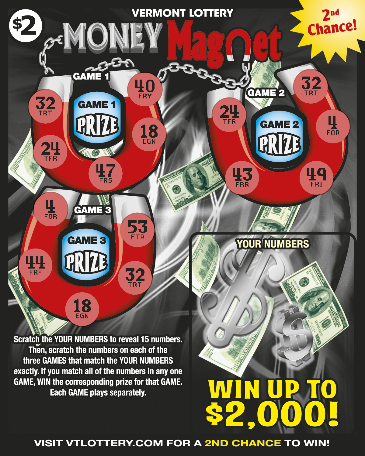 Mega Multiplier Cashword | Vermont Lottery